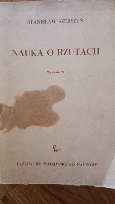 Nauka o rzutach Stanisław szerszeń pwn