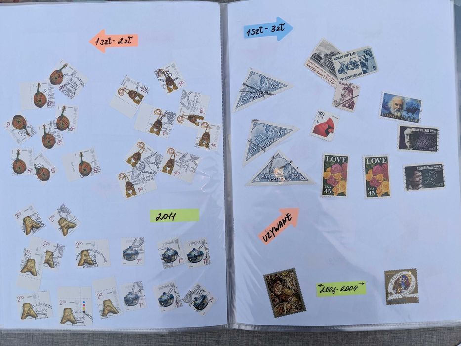 Znaczki Ukraina nowe wojenne i stare