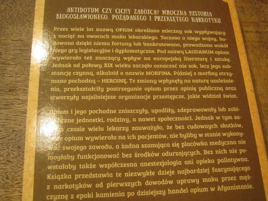 Opium -krótka historia Thomas Dormandy,nowa