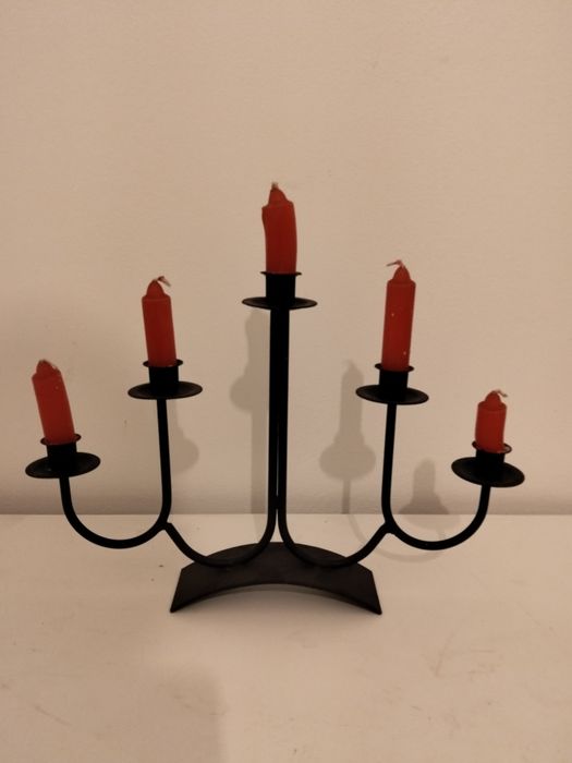 Castiçais com as velas