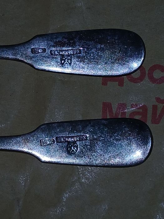 Набор серебряных ложек (6 шт), фирма Хлебникова, 84 проба, Мо скв а.