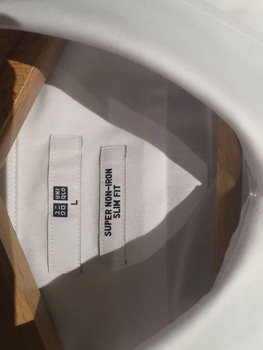Uniqlo Koszula męska biała L NON AIRON z Japoni