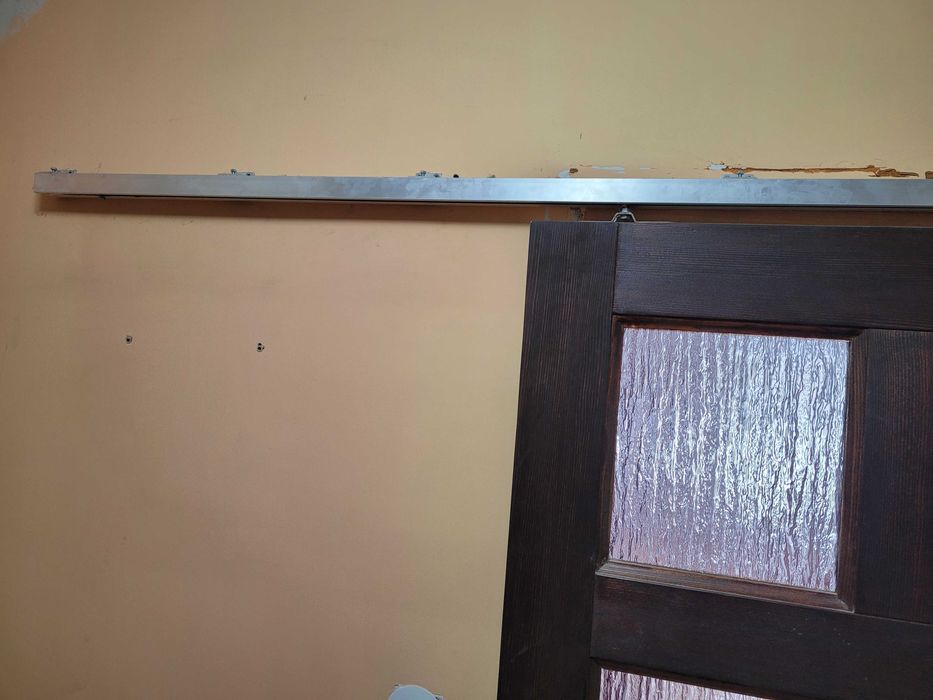 Drzwi sosnowe przesuwne zestaw