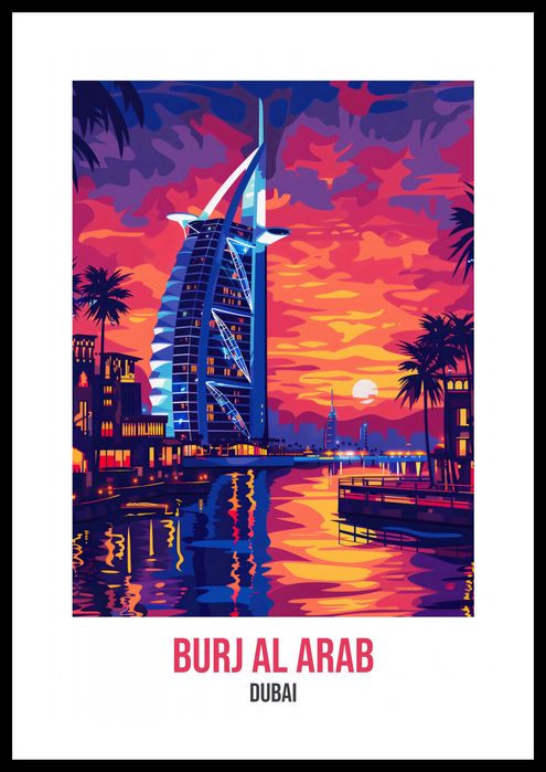 Plakat 40x60cm Burj Al Arab, Dubai