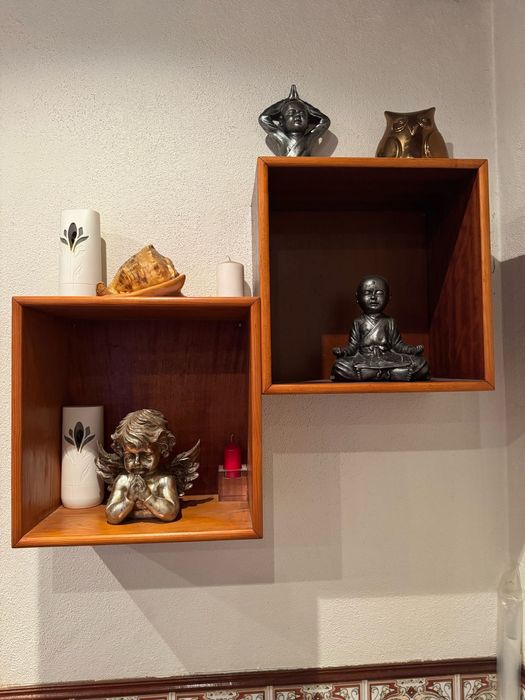 2 Cubos em madeira (Pinho Mel)