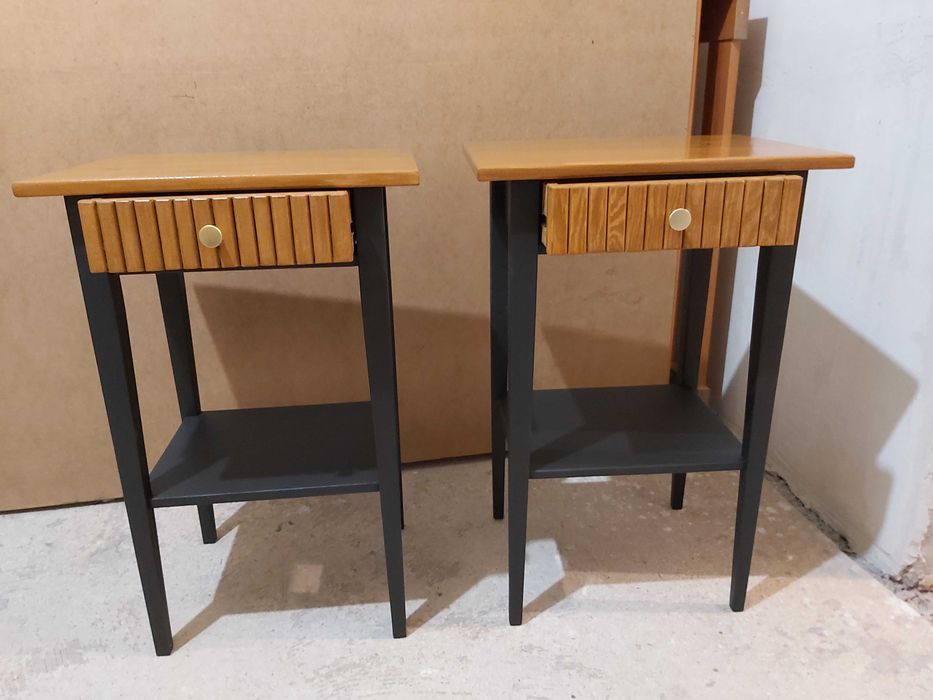 Hemnes Ikea stolik nocny - po renowacji