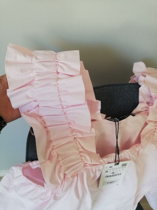 Top plissado novo zara