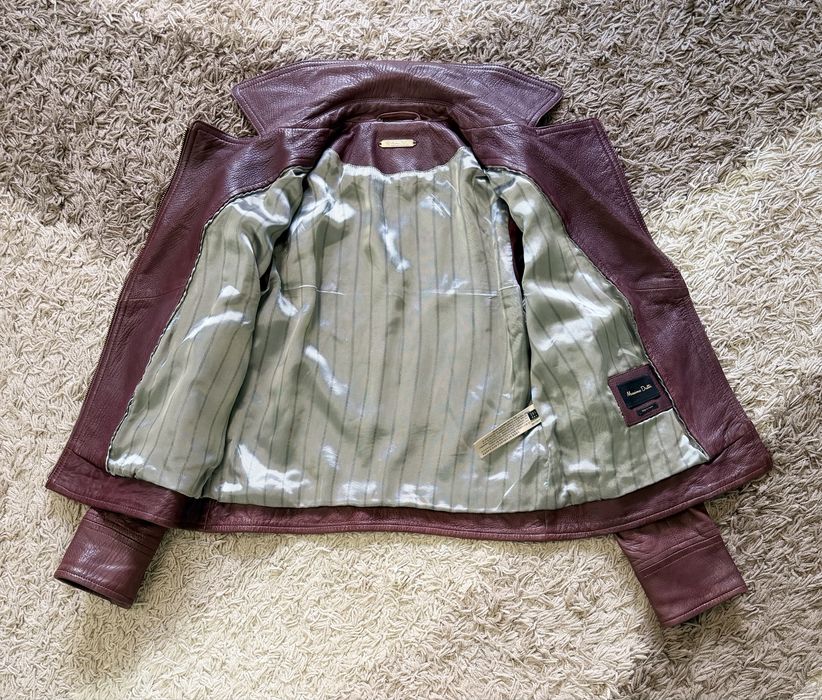 Шкіряна куртка косуха Massimo Dutti