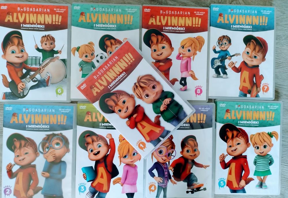 Płyty dvd z bajkami Alvin i wiewiórki