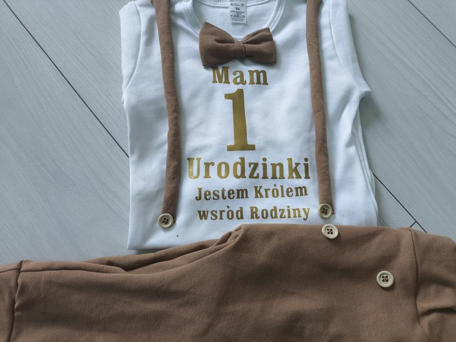 Komplet na pierwsze urodziny rok chłopiec