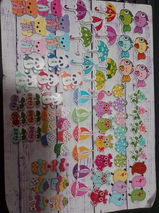 Деревянные пуговицы для декора