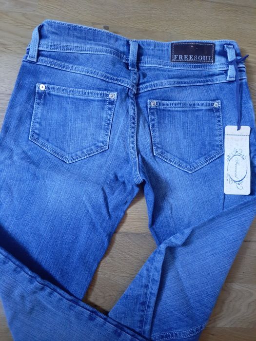 Jeansy r. 32 niski stan, nowe z metka
