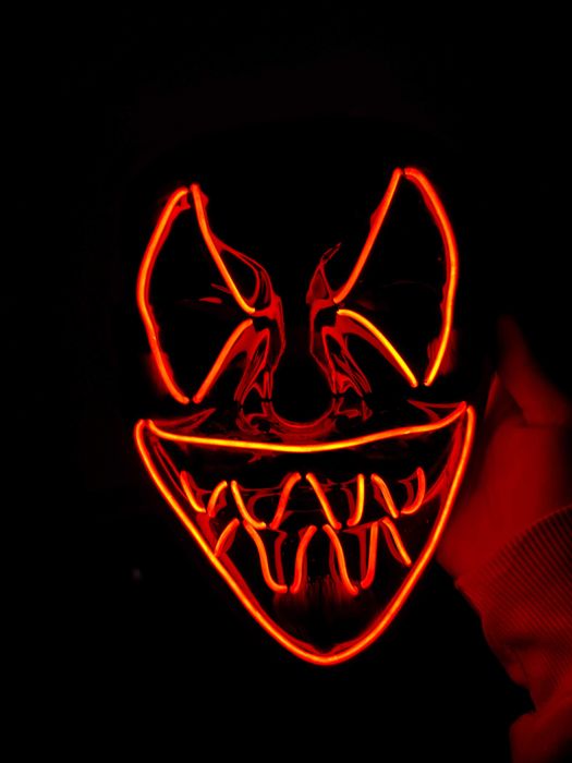 Máscara nova Halloween/Carnaval LED