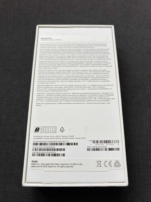 Apple iPhone 15 Pro 128GB Tytan Biały | Stan bardzo dobry | Oryginalny | Etui Spigen MagSafe