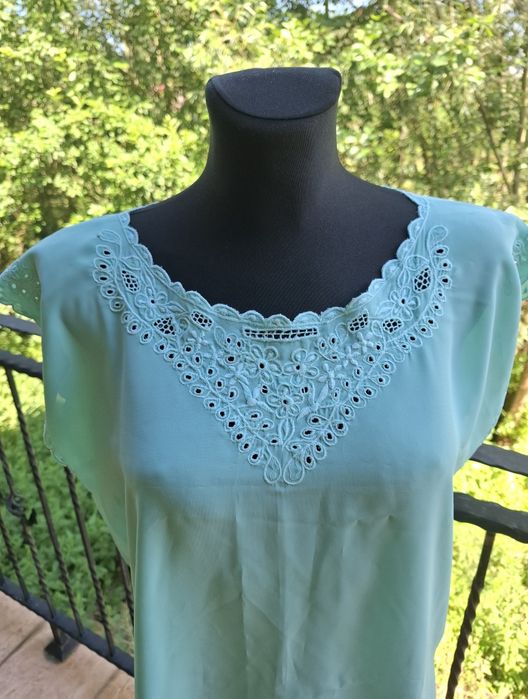 Miętowa bluzka damska rozmiar XXL 44 / XXXL 46
