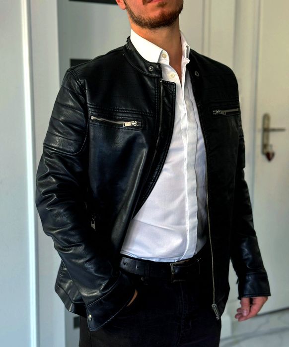 Skórzana kurtka męska, rozmiar S – klasyka w nowoczesnym stylu