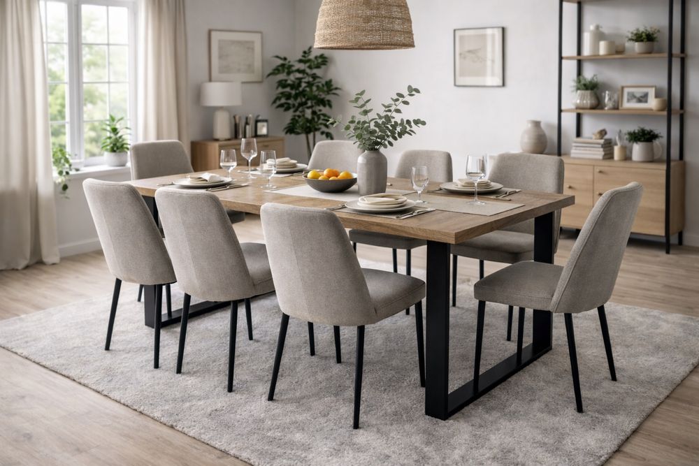 Stół loftowy ,,LOFT” - 150+40 / 80cm - metalowy stelaż, blat laminat