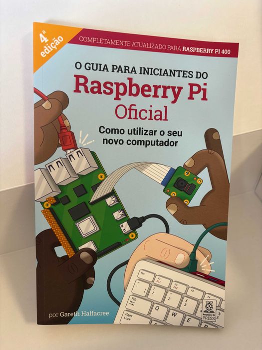 Raspberry Pi 4 8gb + Case Térmica + Kit de Secretária original (Livro, rato, teclado, cabos, sd card)