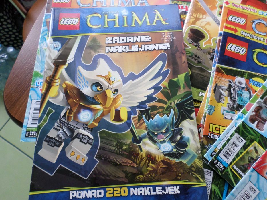 Czasopisma lego chima,ninjago i naklejki