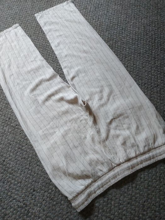 Spodnie L Len 55% Lniane casual szeroka nogawka