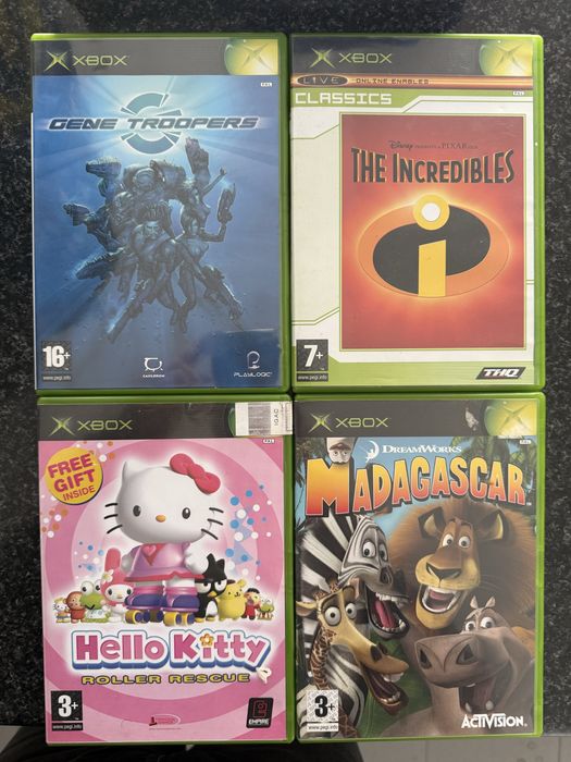 Xbox original c/ cabos e comando