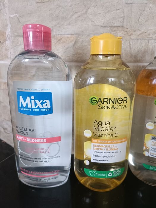 Płyny micelarne Garnier i Mixa