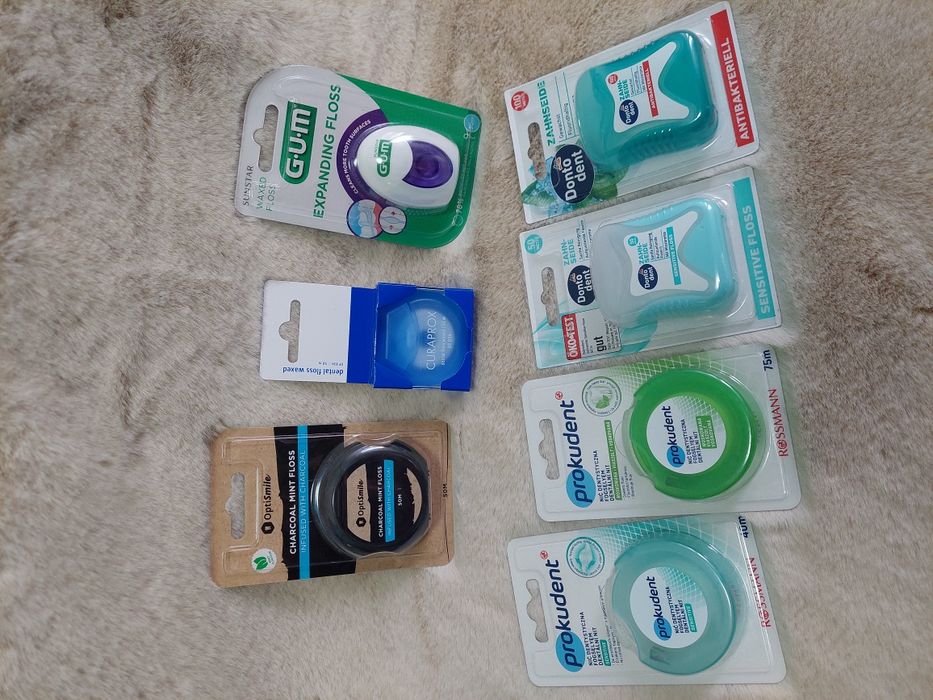 Зубні флоси,зубні нитки,міжзубні йоршики
