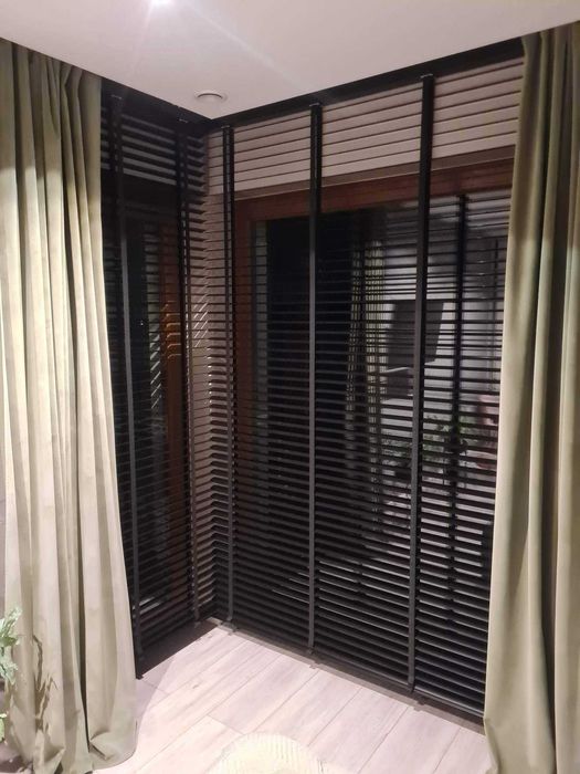 Żaluzje drewniane bambusowe aluminiowe