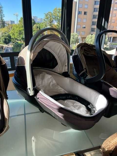 Kit de bebé com carrinho com ovo, alcofa e ovo para carro com isofix marca Chico