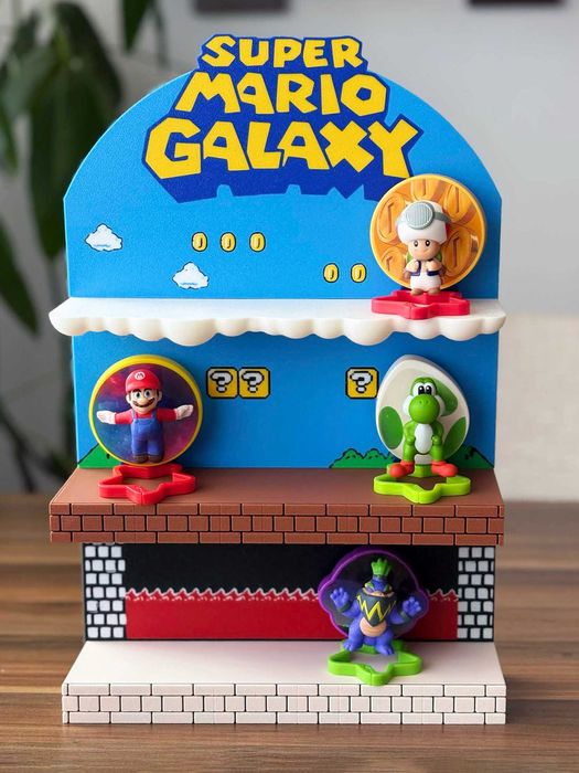 Стенд для фігурок Super Mario Galaxy McDonald’s | Діорама | 3D підставка