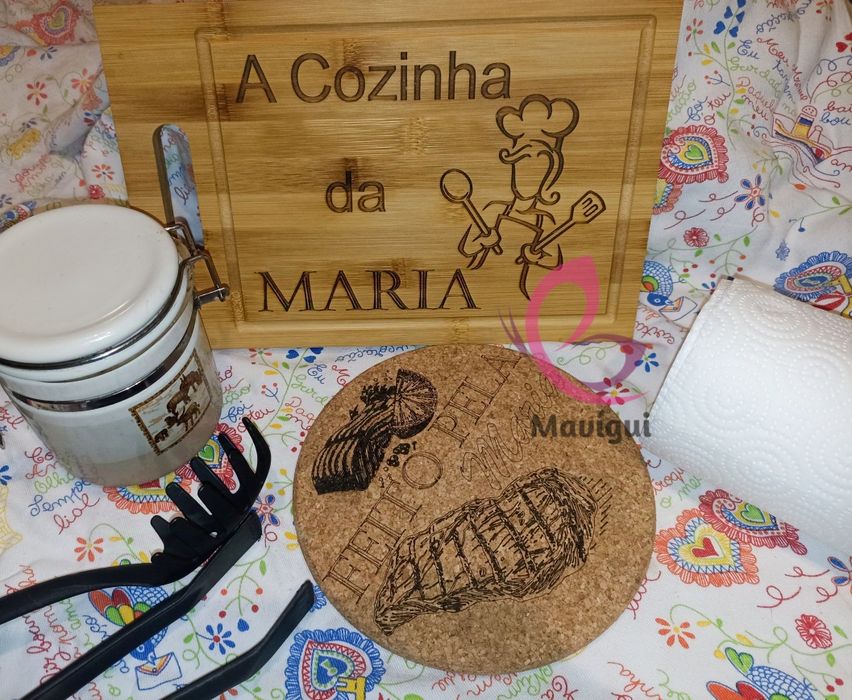 Conjunto Tábua e base de tacho Personalizável