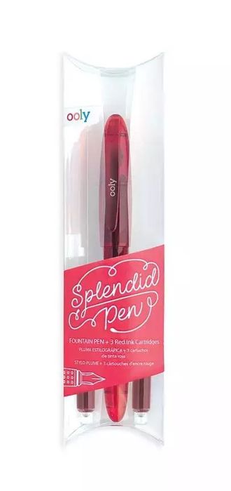 Pióro wieczne Splendid czerwone + 3 naboje. Nowy Produkt