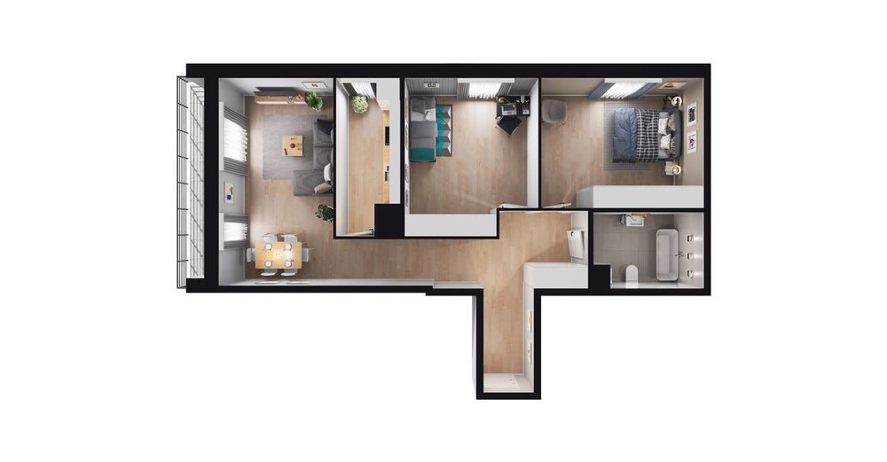 3-pokojowe mieszkanie 74m2 + balkon Bez Prowizji