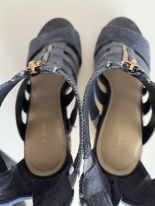 Graceland sandały espadryle na koturnie 39 granatowe
