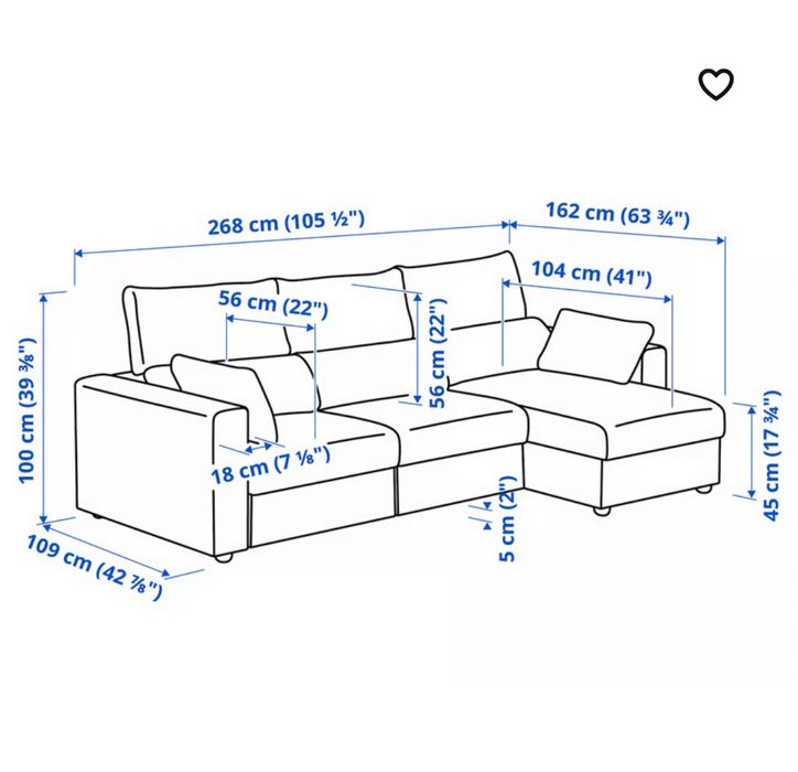 Sofa ikea cinza