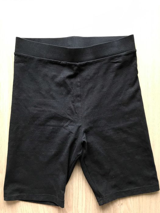 Czarne bawełniane legginsy kolarki H&M Divided