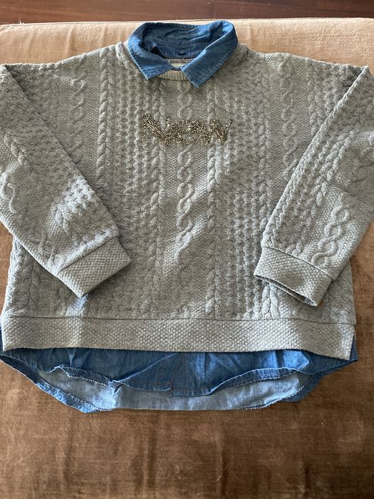 Camisola de Malha Cinzenta