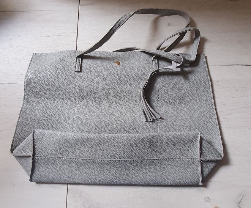 Torba Shopper wakacyjna, matowa, szara