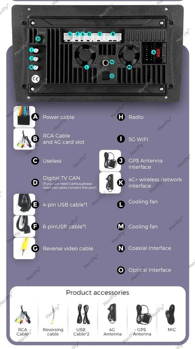 Mekede/NaviFly NF-6 2K 10" 8/128GB 360 Android 14 VW Passat B6/B7/CC