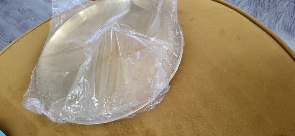 Złota stalowa taca 26cm