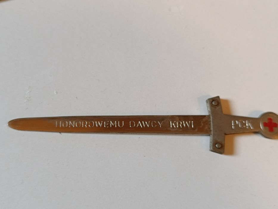 Mieczyk szabelka honorowego dawcy krwi