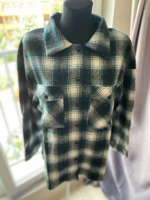 Koszula damska długi rękaw kratkaciepła rozmiar są dwa rozmiary S i M