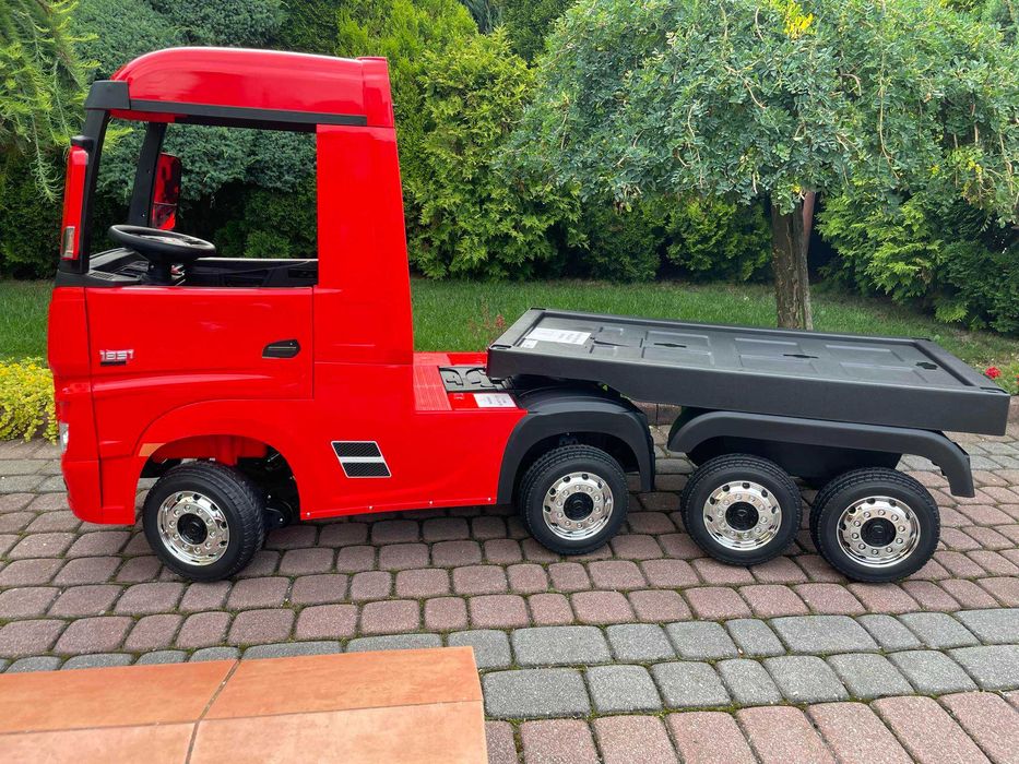 Auto na akumulator TIR Mercedes Naczepa 4x4 Samochód Ciężarówka 8 kół