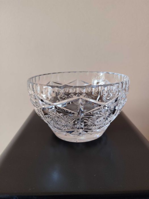Kryształowa salaterka, owocarka, miseczka, PRL, vintage