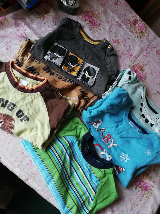 Bluzy na długi rękaw r 92 6 sztuk gratisy