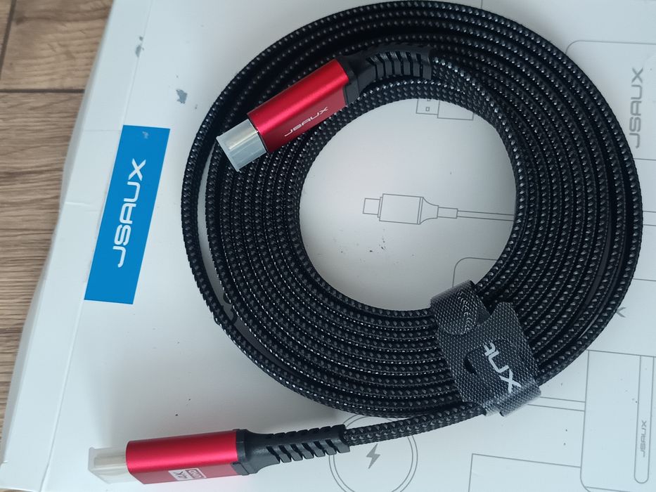 Kabel HDMI JSAUX 4K UHD o długości 3 metrów płaski Oplot Nowy