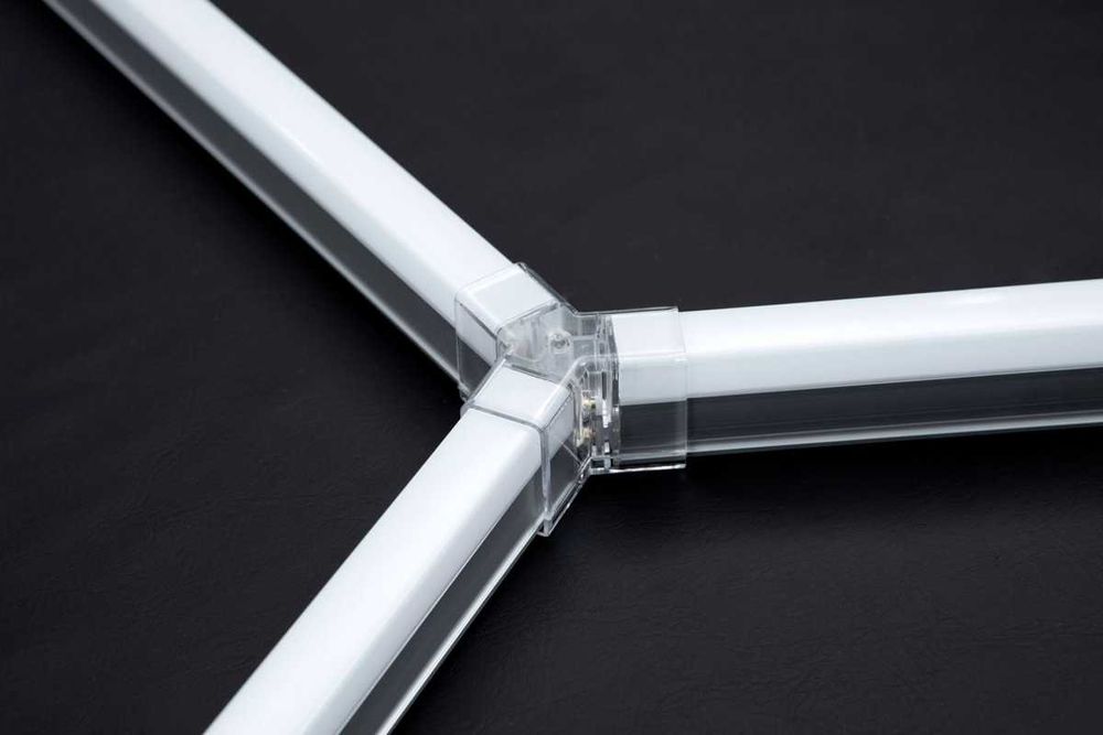 LED modular hexagonal - Oficinas, Barbearias, Ginásios (LUZ)