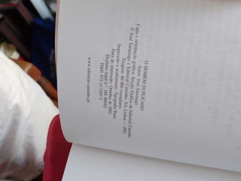 O homem duplicado- Saramago - Caminho - 1edição-15E -Pilha-7E Desde 7E