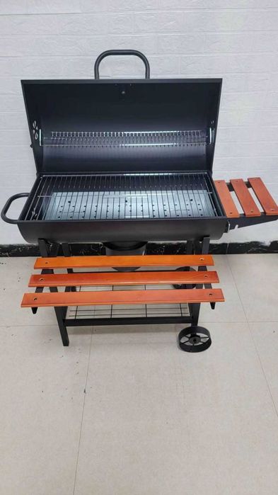Grill Węglowy Beczka XXL | Pokrywa | Popielnik | Termometr