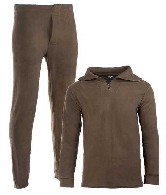 Mil-Tec термобілизна тепла флісова з комірцем на блискавці Olive